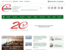 Tablet Screenshot of crefpr.org.br